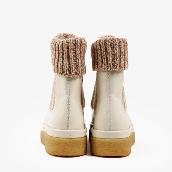 Chloe Beige Jamie Sock Boots - Picture 3 of 9